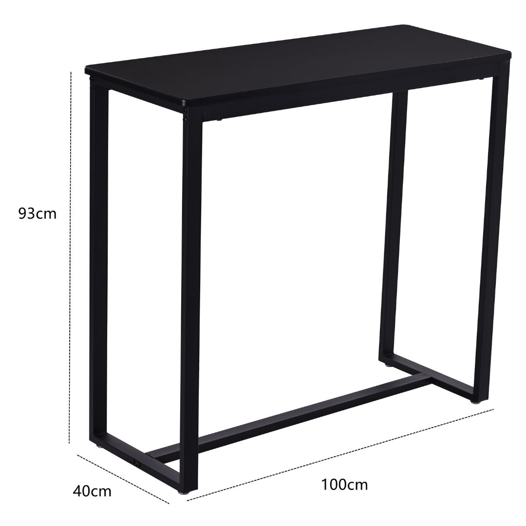 Mesa alta cocina Ibiza negra 100x70x93 cm. - Imagen 4