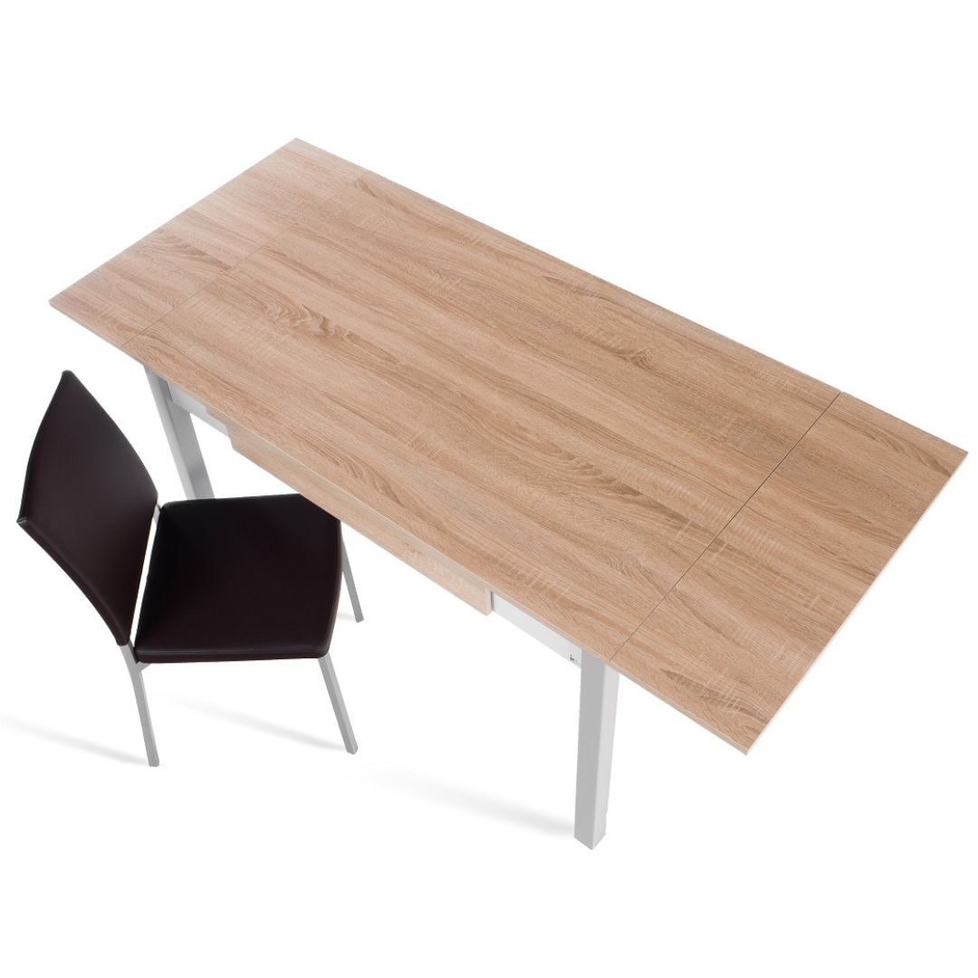 Mesa cocina extensible madera 100-160x60x75 cm. - Imagen 2