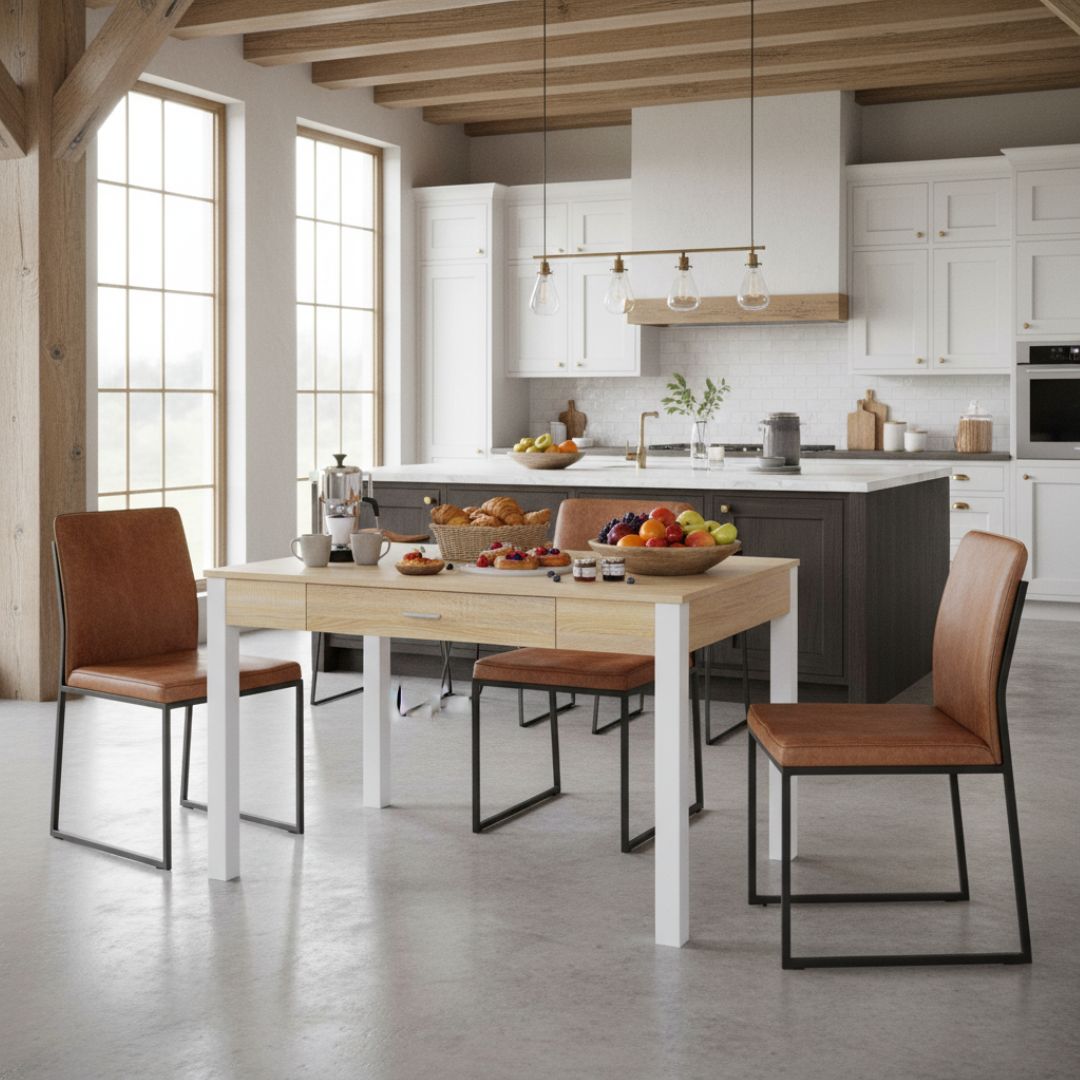 Mesas de cocina madera 110x70 cm. - Imagen 3