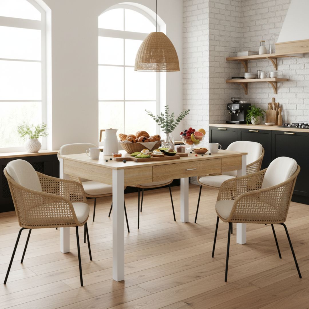Mesas de cocina madera 110x70 cm. - Imagen 5
