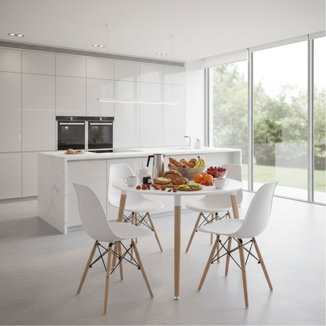 Mesa y sillas de cocina redonda 100X75 - Imagen 4